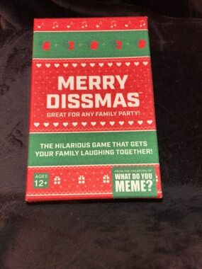 Merry Dissmas Party Game - Holiday Red & Green Box